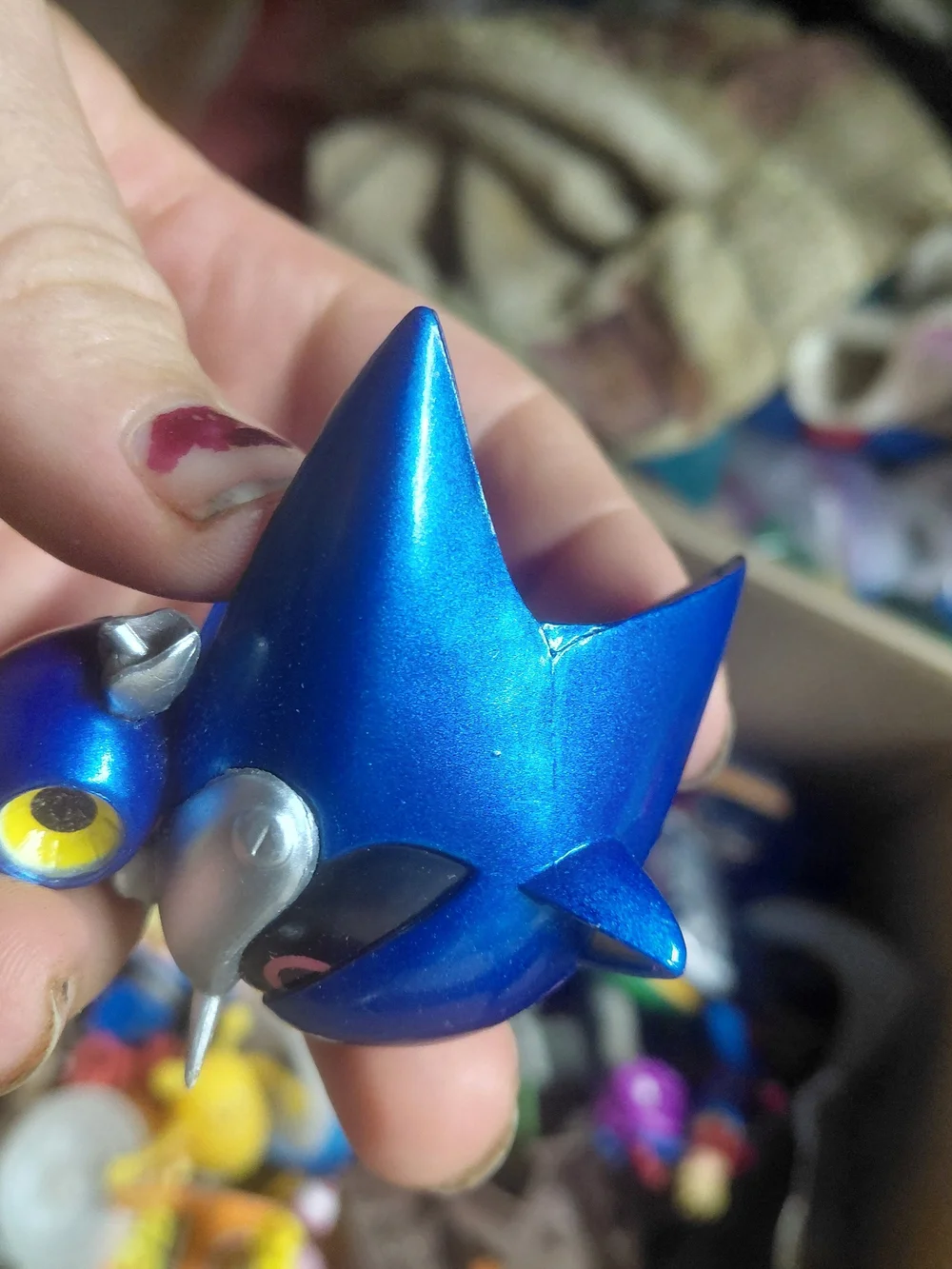 Metal Sonic figural keychain from the Sonic the Hedgehog Blin- no chain